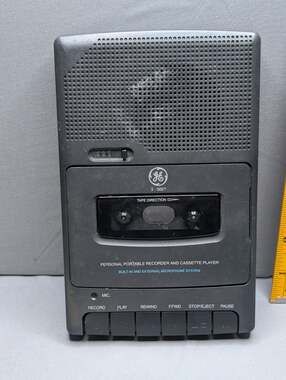 Vintage GE 3-5027 Portable Cassette Tape Player Recorder Works Needs Service